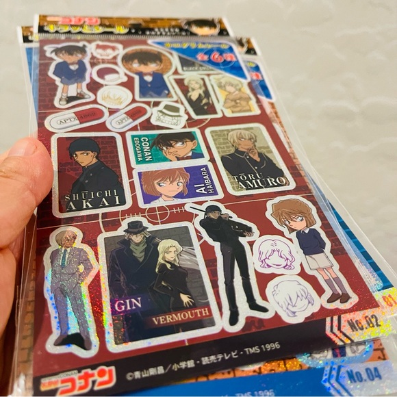 ✨ NEW - Set of Three Anime Detective Conan Character Stickers - Picture 5 of 6